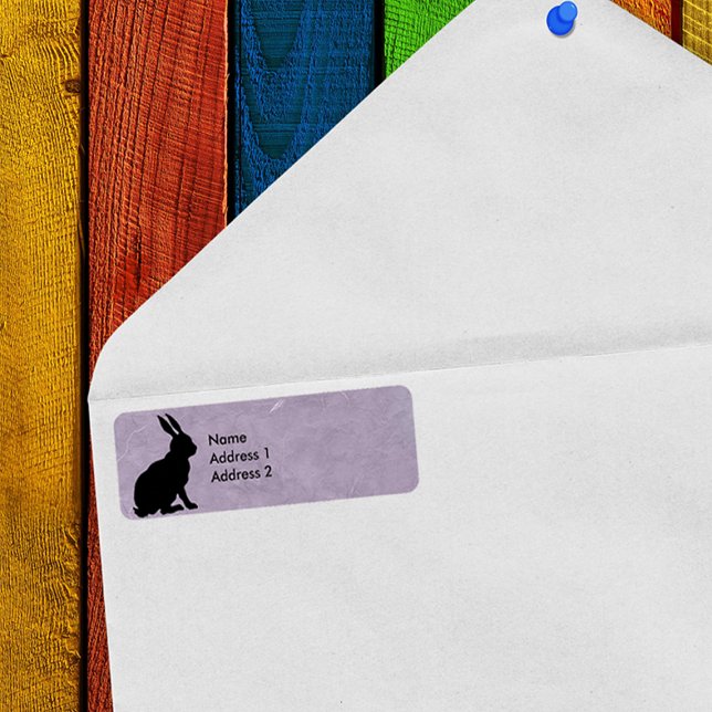 Etiqueta Coelho Negro Silhute Marmoreado (Criador carregado)