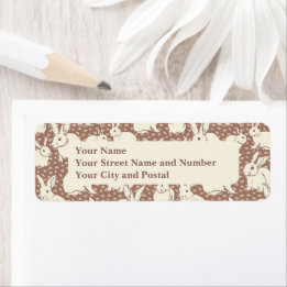 Etiqueta Coelhos fofinhos Bonanza - Mocha Mousse.