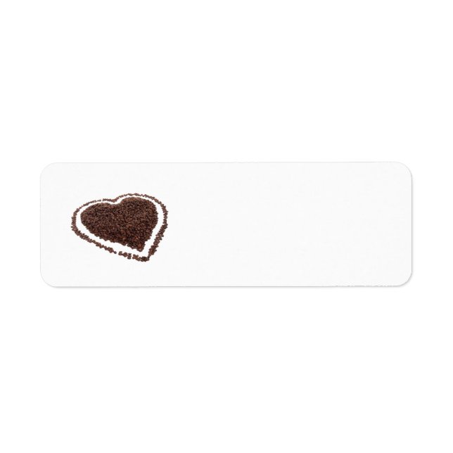 Etiqueta coffee bean heart label (Frente)
