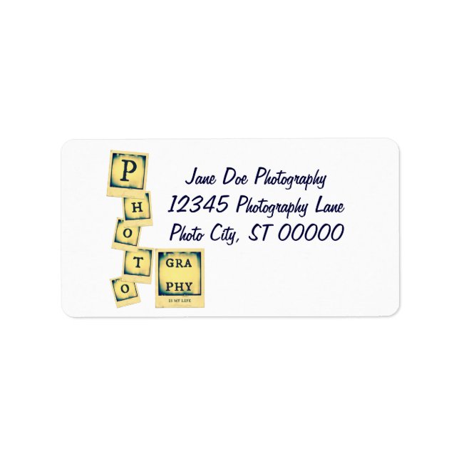 Etiqueta Colagem de Fotografia (Frente)