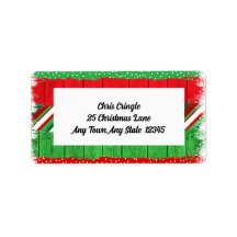 Colagem de Natal Vermelho e Verde