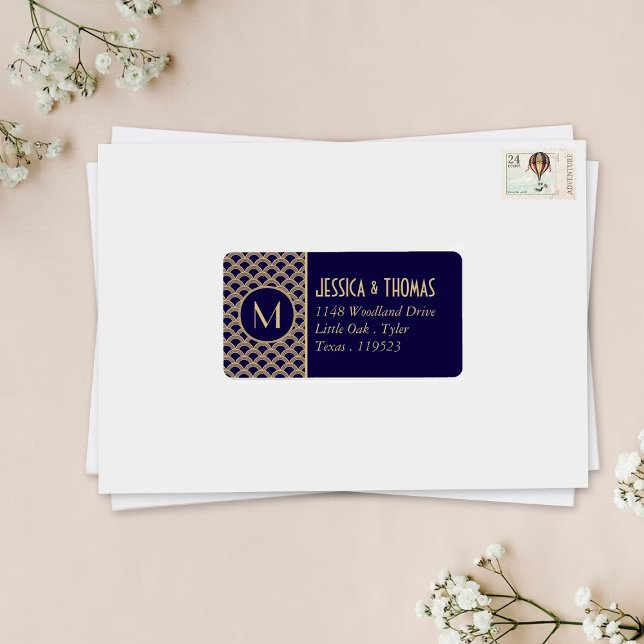 Etiqueta Coleção de Casamentos Art Deco Gatsby, de 1920 (Criador carregado)