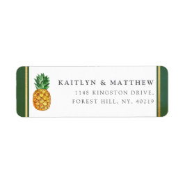 Etiqueta Coleção de Casamentos de Abacaxi Tropical