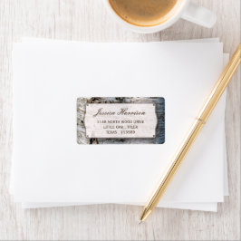 Etiqueta Coleção de Casamentos de Árvore de Prata Rústica