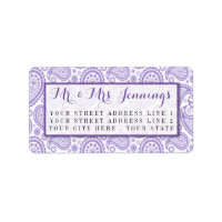 Coleção de Casamentos de Paisley Moderno - Roxo