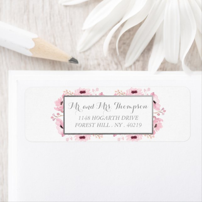 Etiqueta Coleção de Casamentos Florais de primavera Pinks W (Insitu)