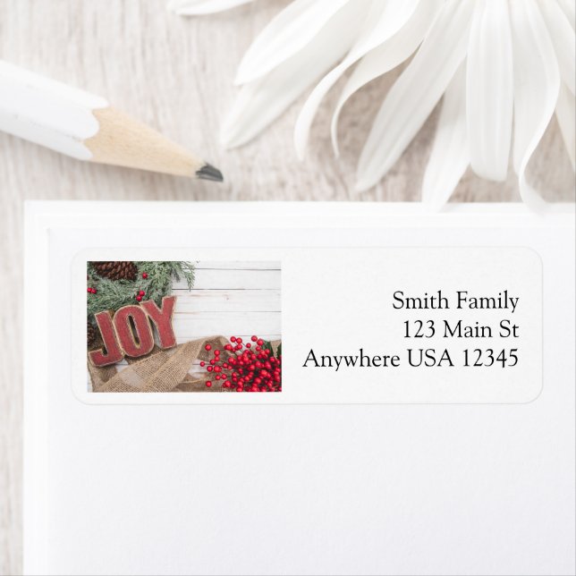 Etiqueta Coleção de Feriados de Joy & Wreath (Insitu)