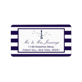 Etiqueta Coleção Náutica De Casamentos De Faróis