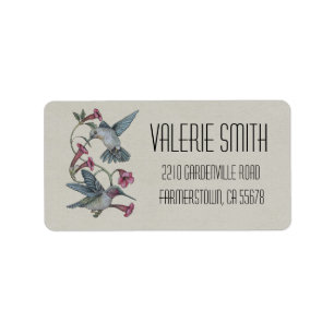 Etiqueta Colibris & videira