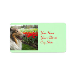Etiqueta Collie N Tulips Labels