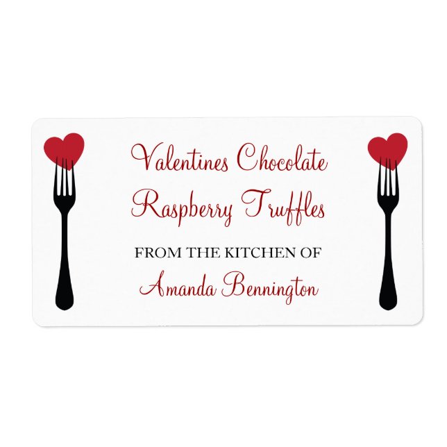 Etiqueta Coloque um garfo no meu Namorados (Frente)