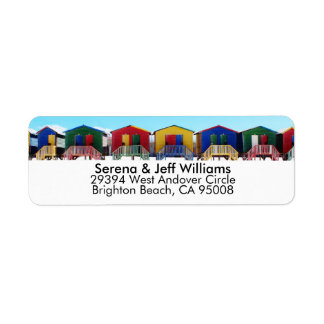 Etiqueta Colorful Beach House Huts