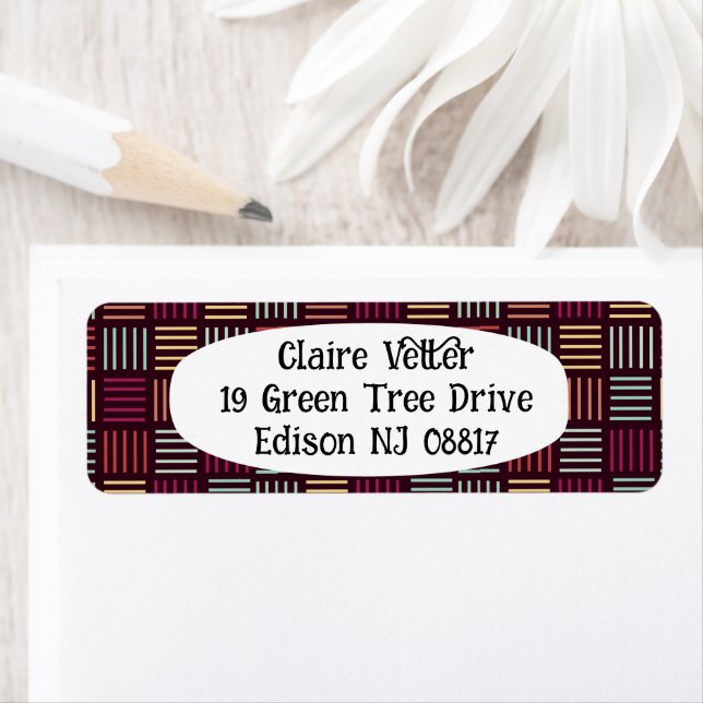 Etiqueta Colorful Lines Squared (Insitu)