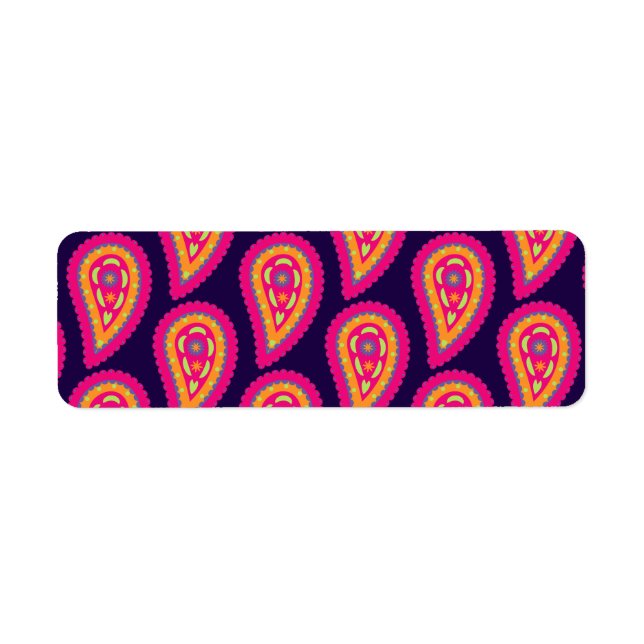 Etiqueta Colorida Paisley (Frente)