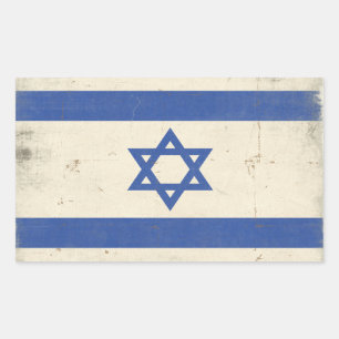 Etiqueta com a bandeira afligida legal de Israel