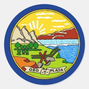 Etiqueta com a bandeira de Montana