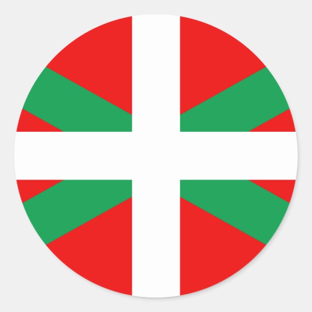 Etiqueta com Bandeira Basca “Ikkurina " (Frente)