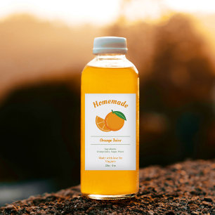 Etiqueta com Etiqueta de Suco Laranja