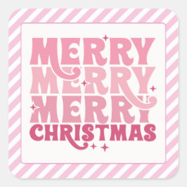 Etiqueta com listras de Natal a tinta