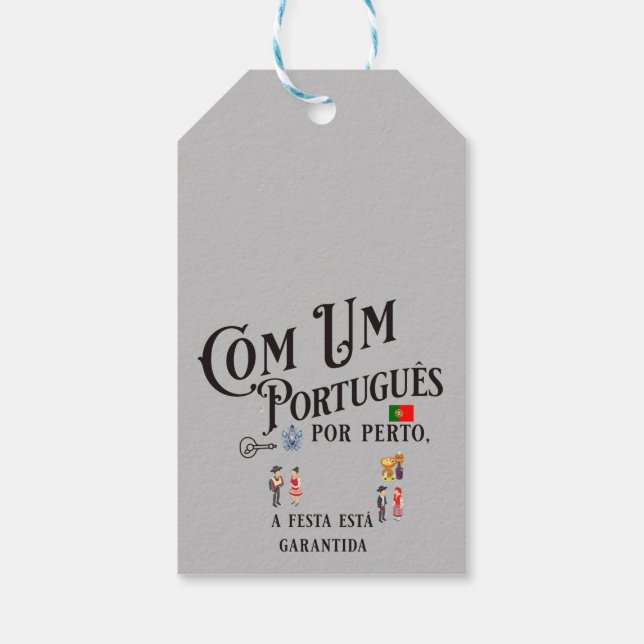 Etiqueta Com um Português por perto (Verso)