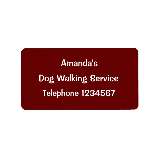 ETIQUETA COMÉRCIO, CACHORRO ANDANDO. (Frente)