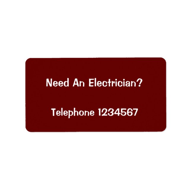 ETIQUETA COMÉRCIO. ELÉTRICO. (Frente)