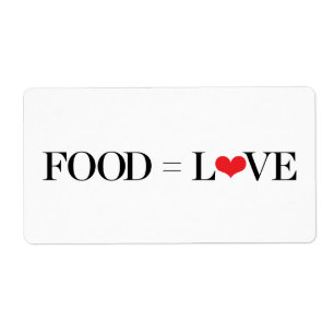 Etiqueta Comida = amor