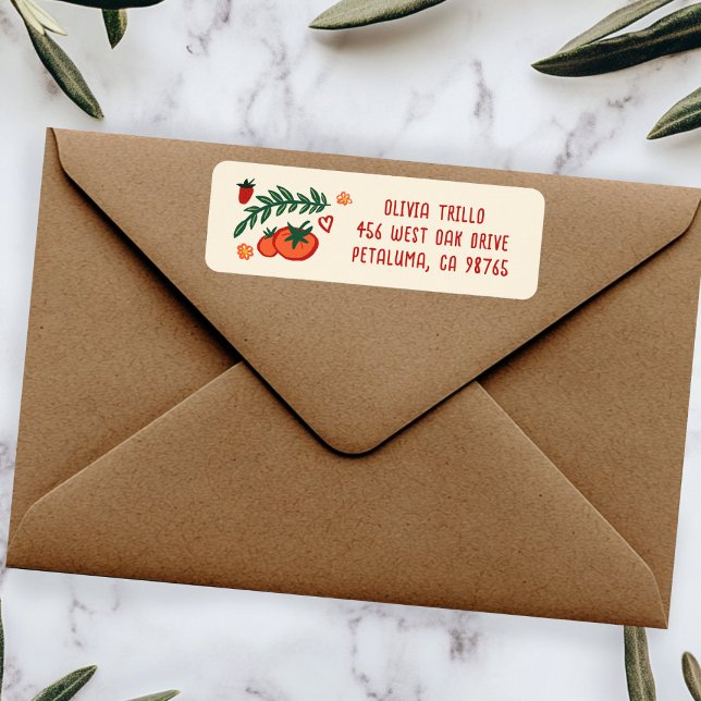 Etiqueta Comida Italiana Isso É Amore Endereço de Casamento (That's Amore Italian Food CUSTOM Wedding Return Address Label Sticker
)