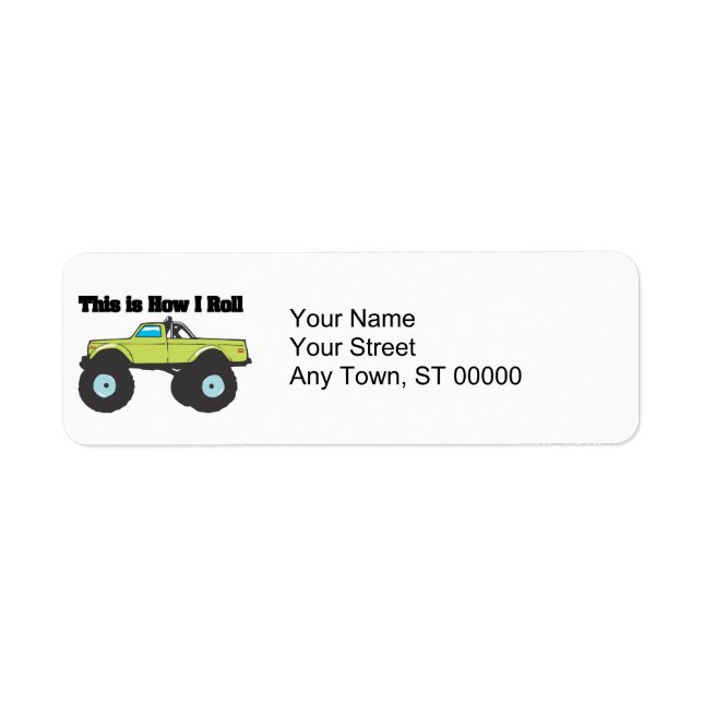 Etiqueta Como Eu Rolo (Monster Truck) (Frente)