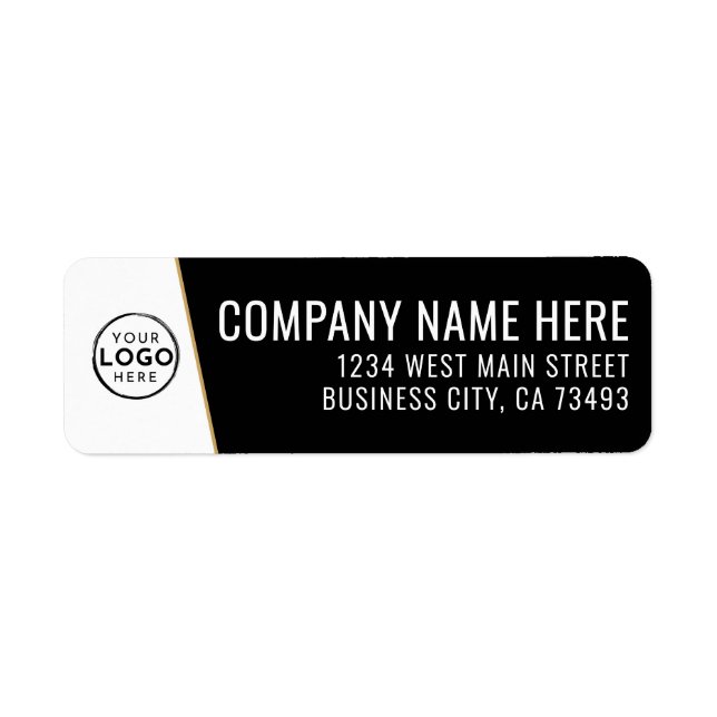 Etiqueta Company Logo Black Gold Business (Frente)