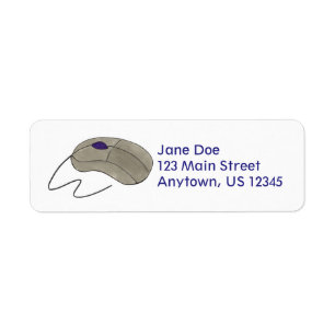 Etiqueta Computer Mouse Tech Techie Return Address Labels