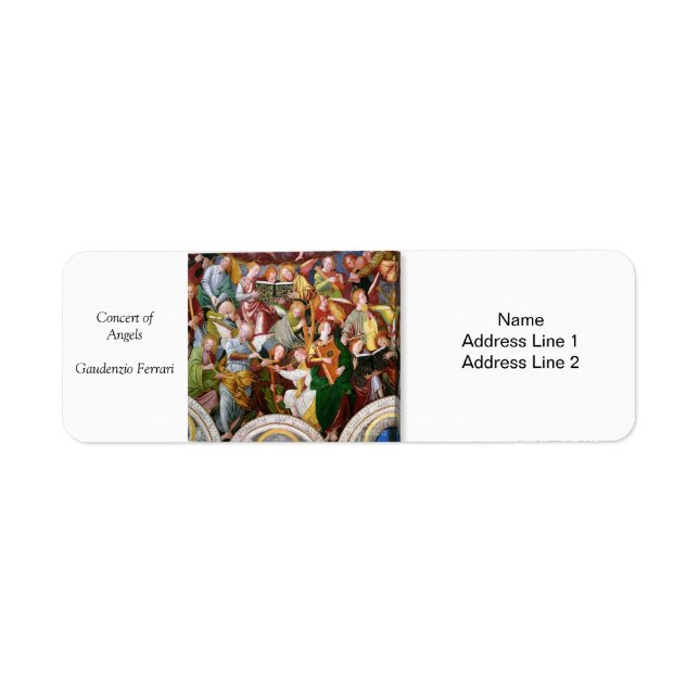 Etiqueta Concertação de Anjos por Gaudenzio Ferrari  (Frente)