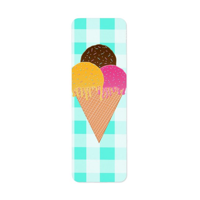 Etiqueta cone de waffle gelado (Frente)