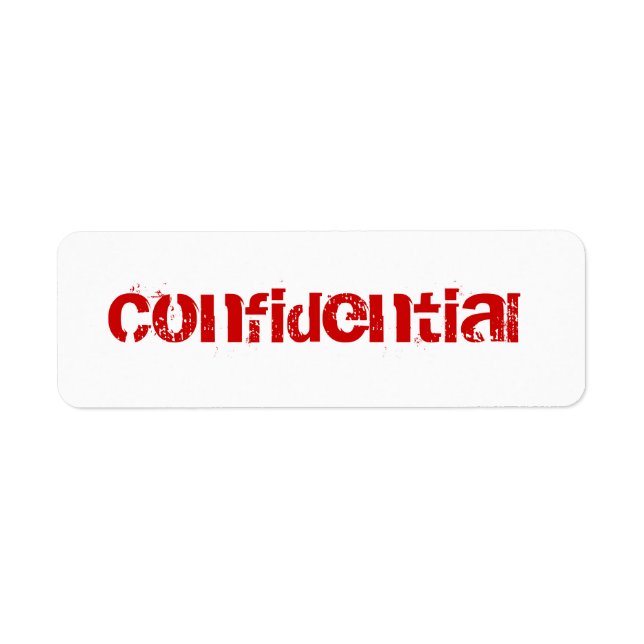 Etiqueta Confidencial (Frente)