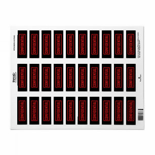 Etiqueta Confidencial Preto