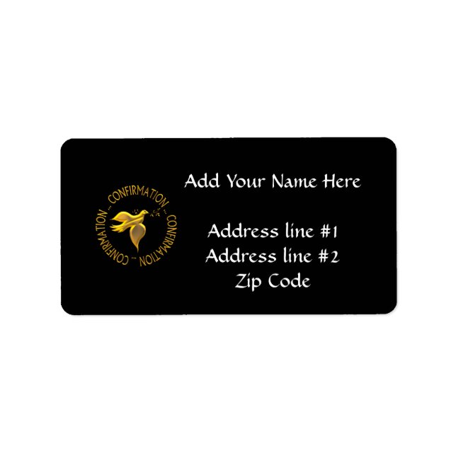 Etiqueta Confirmação do ouro e Espírito Santo (Frente)