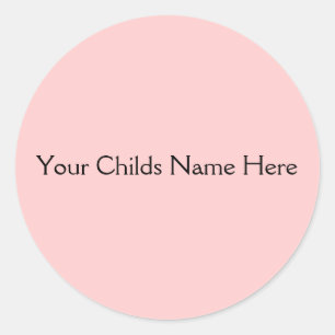 Etiqueta conhecida personalizada rosa de Childs