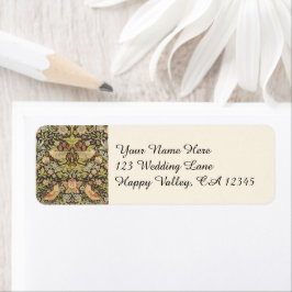 Etiqueta Conjunto de Casamento Vintage Strawberry Thieves