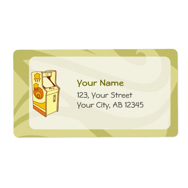 Etiqueta Consola de jogos em altura (Frente)