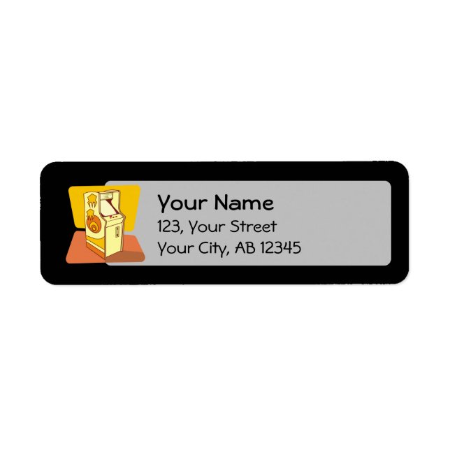 Etiqueta Consola de jogos em altura (Frente)