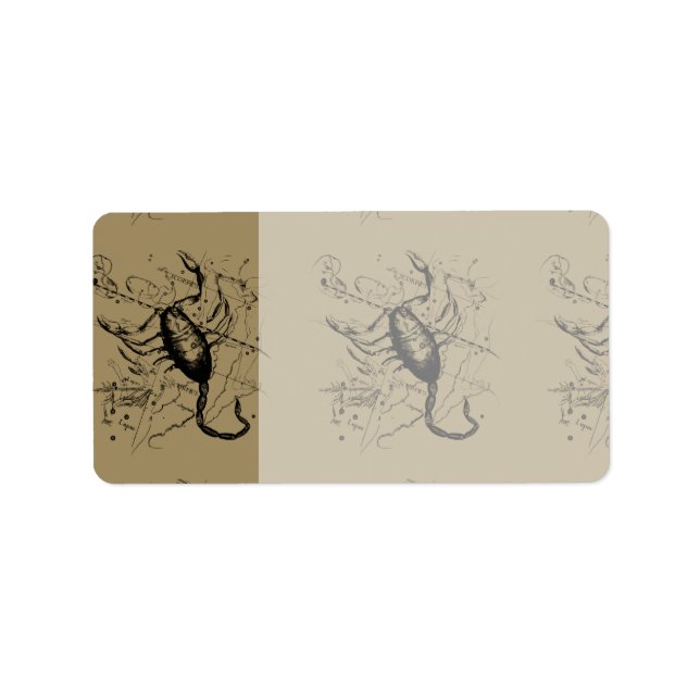 Etiqueta Constelação Scorpio Hevelius 1690 Decor (Frente)