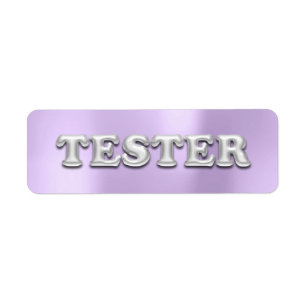 Etiqueta Contêineres de amostra de testador 3D roxo de Cinz