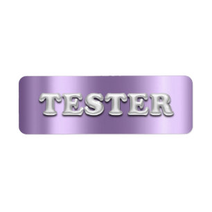 Etiqueta Contêineres de amostra de testador 3D violeta prat
