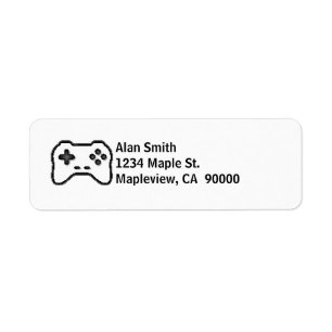 Etiqueta Controle de Jogo Estilo de Jogo Branco Preto de 8 