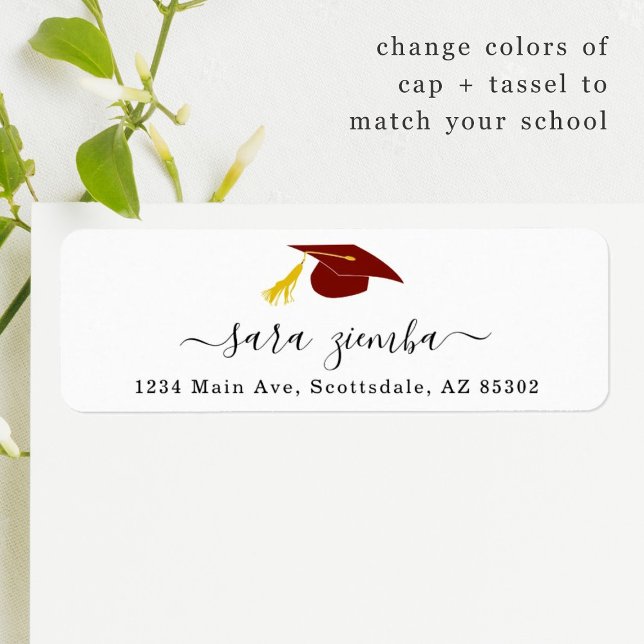 Etiqueta Convite à festa de formatura / Endereço de lançame (Criador carregado)