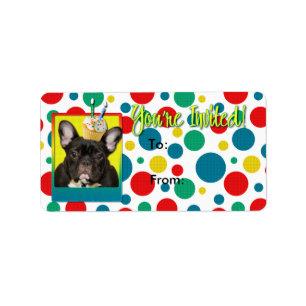 Etiqueta Convite Cupcake 2 Anos - Buldogue Francês