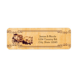 Etiqueta Convite de Casamento Elegante Country Vintage Ocid