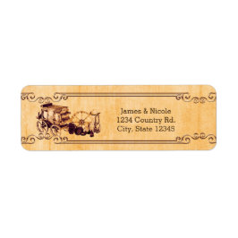 Etiqueta Convite de Casamento Elegante Vintage Country Ocid