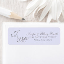 Convite de Casamento Personalizado Lavanda & Cinza