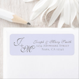 Etiqueta Convite de Casamento Personalizado Lavanda & Cinza